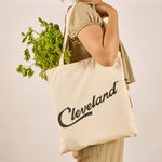 Load image into Gallery viewer, Reusable Cotton Tote Bag - Cleveland - Eco-Friendly Shopping Bag for Groceries - 15&quot;
