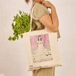 Load image into Gallery viewer, Reusable Cotton Tote Bag - Mada Primavesi - Klimt - Eco-Friendly Shopping Bag for Groceries - 15&quot;
