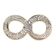Ouroboros Enamel Pin – Occult Snake Pin with Real Gold