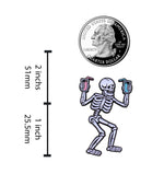 Load image into Gallery viewer, Party Skeleton - Spooky For You, Glow-in-the-Dark, Party &#39;Till You Die Pin
