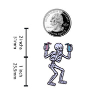 Party Skeleton - Spooky For You, Glow-in-the-Dark, Party 'Till You Die Pin