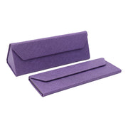 Purple Solid Color Glasses Case - Vegan Leather Magic Folding Hardcase