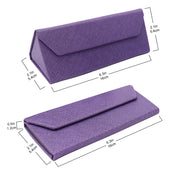 Purple Solid Color Glasses Case - Vegan Leather Magic Folding Hardcase