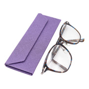 Purple Solid Color Glasses Case - Vegan Leather Magic Folding Hardcase