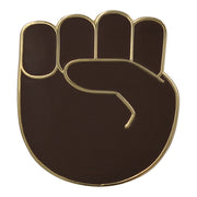 Raised Fist Emoji - Black & Gold Enamel Pin
