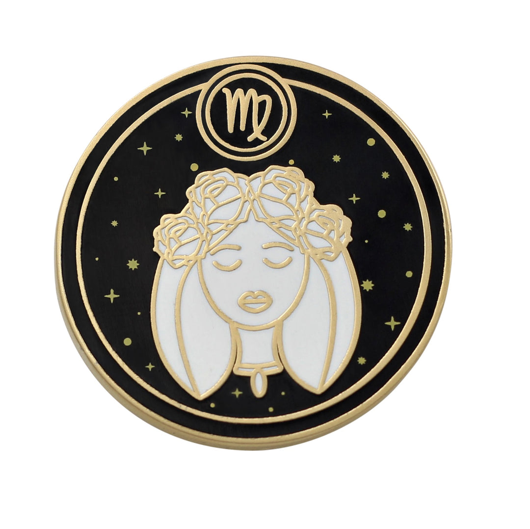 Aquarius Astrological Sign Pin - Star Sign / Astrology Enamel Pins for Birth Sign / Birthday Gift