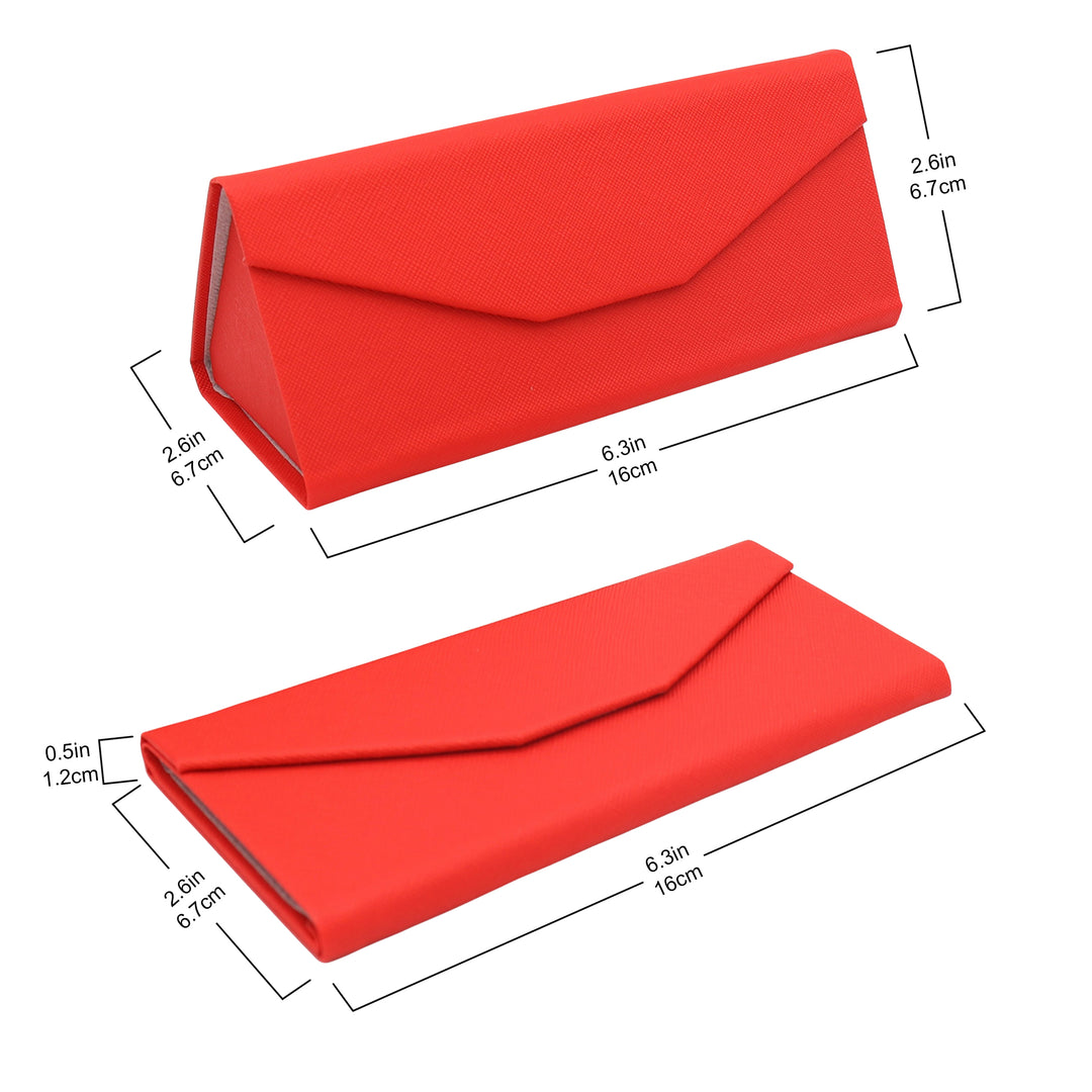 Rose Solid Color Glasses Case - Vegan Leather Magic Folding Hardcase
