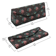 Shrimp Print Glasses Case - Vegan Leather Magic Folding Hardcase