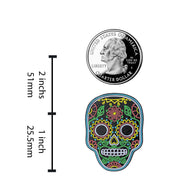 Neon Sugar Skull - Día de Muertos Enamel Pin