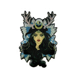 Load image into Gallery viewer, Enchantress - Pin - Sorceress - Wiccan - Druid - witch - Witchy - Enamel - lapel - Pin - Halloween - horror - by - real - sic (3)