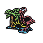 Load image into Gallery viewer, Neon-Flamingo-sand-Beach-Enamel- Pin-by-realsic (4)