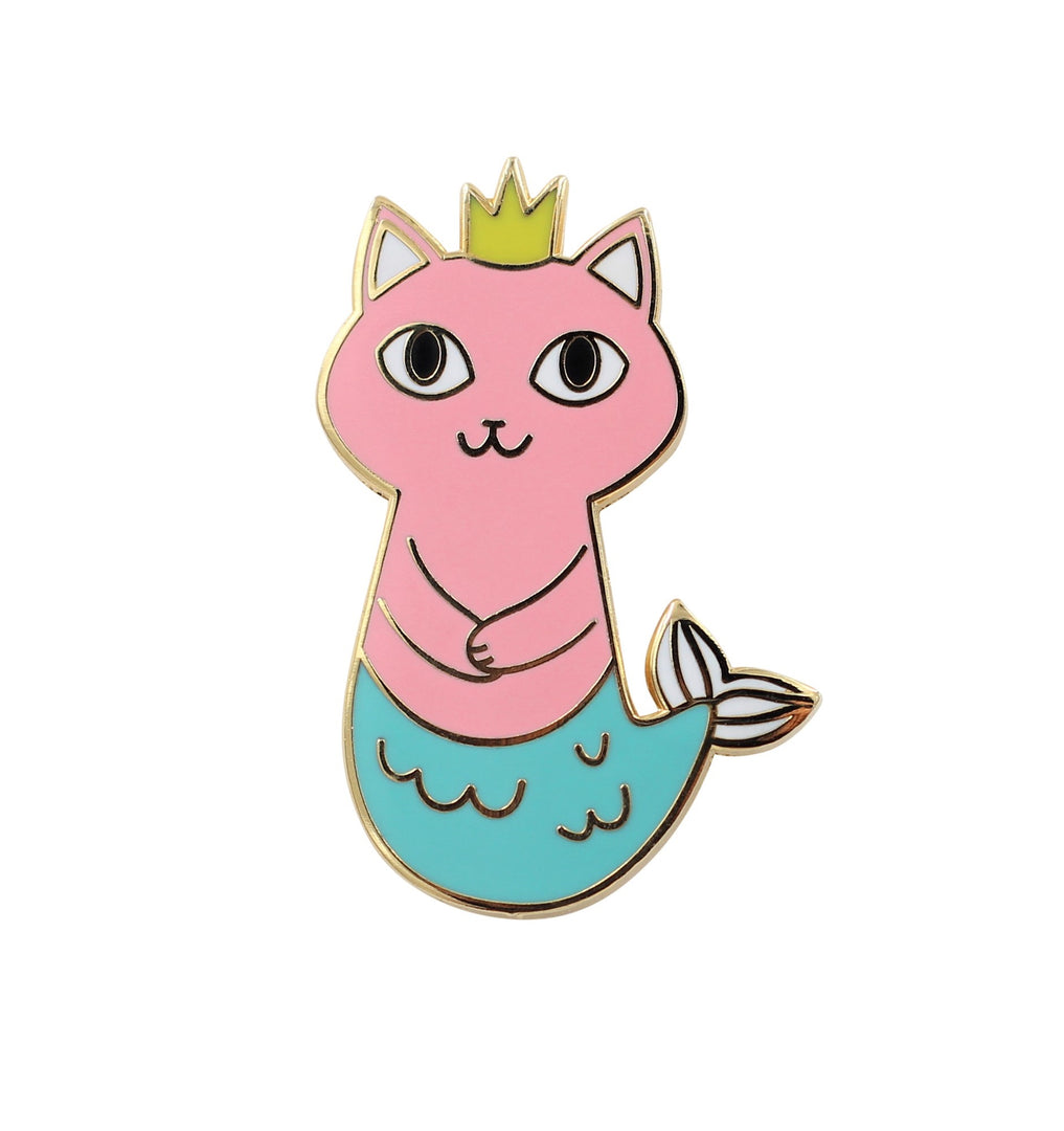 Real Sic Mermaid Cat Enamel Pin - Cute, Kawaii Feline Mermaid Lapel Pin (3)