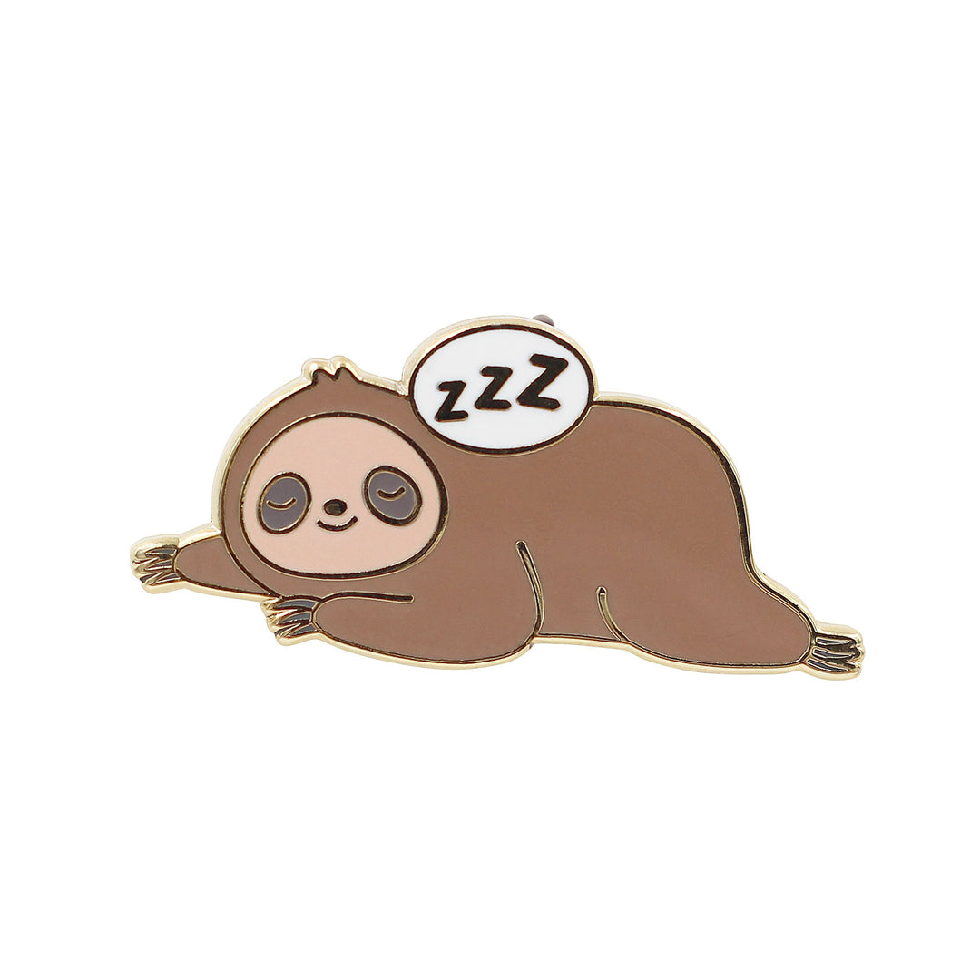 Sleepy Sloth - Cute Stay in Bed Enamel Pin by Real Sic