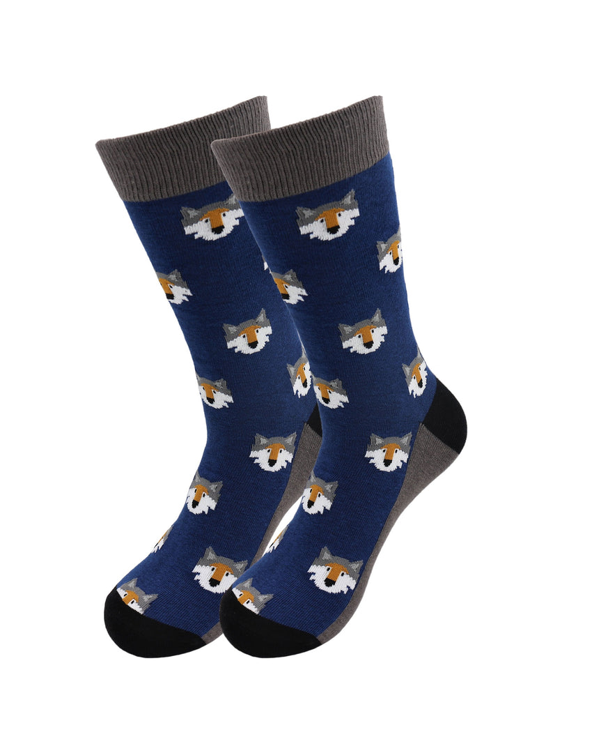 animal - wolf - head - casual - socks - for - men - women - by - real - sic
