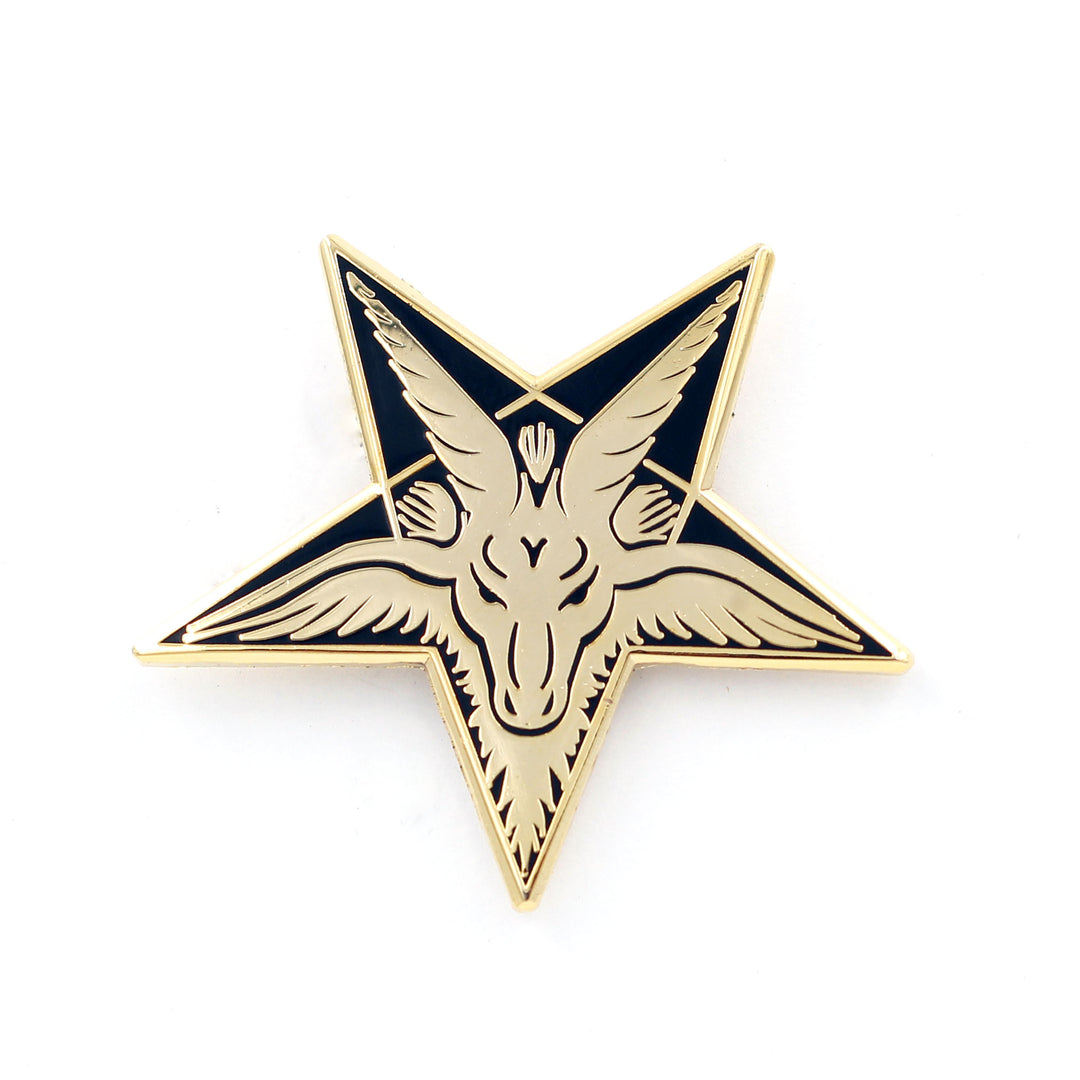 Baphomet - Occult Sabbatic Goat Pentagram Pin - Occult Enamel Pin by Real Sic