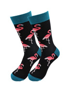 Load image into Gallery viewer, cute - animal - flamingo - casual - socks - for - men - women - by - real - sic
