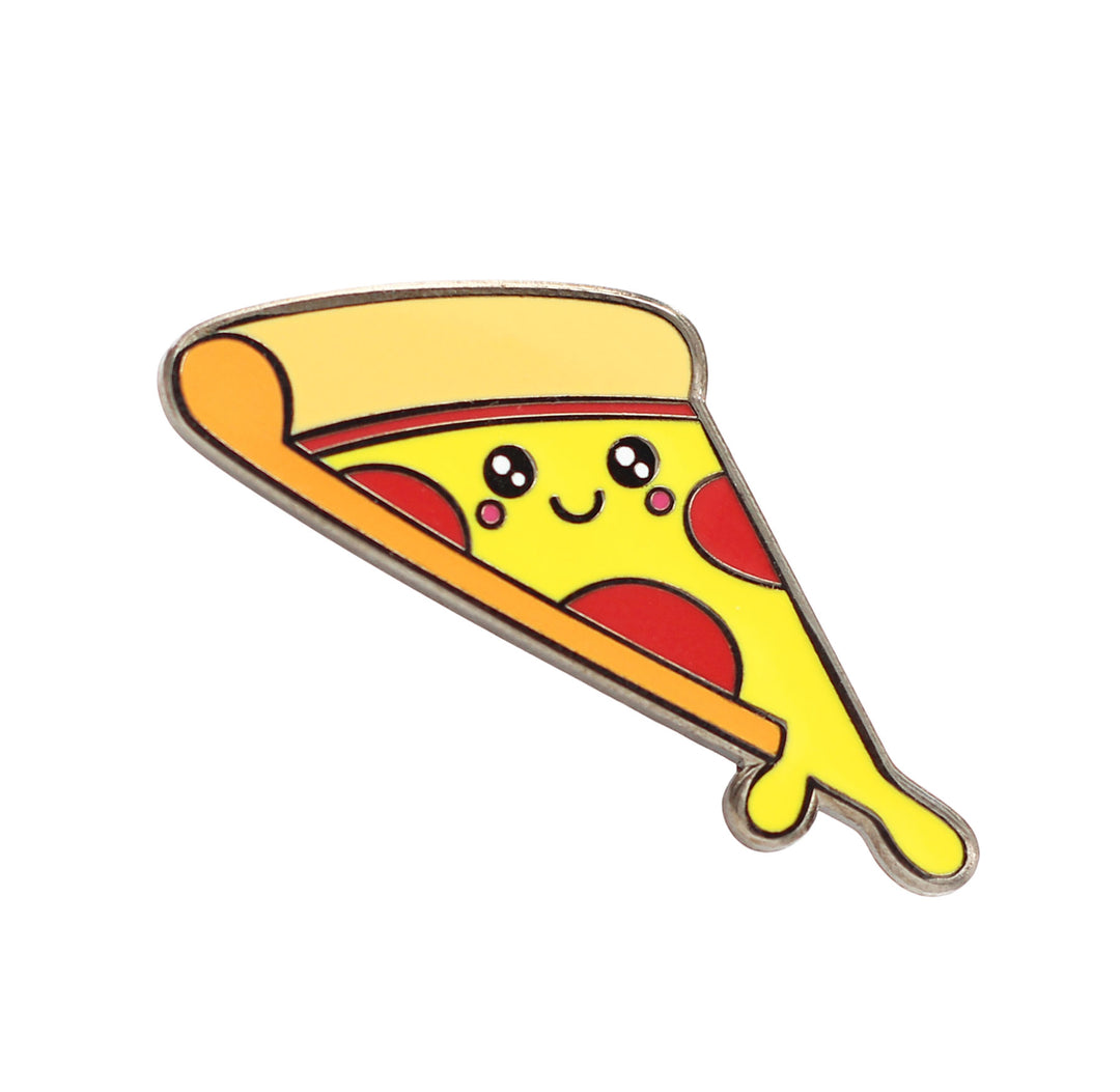 Gooey Pizza Pin - Kawaii Pizza with Dripping Cheese Enamel Pin by Real Sic