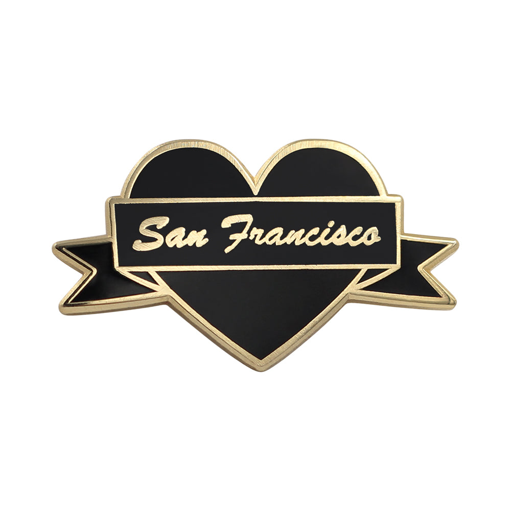 I Heart San Francisco Pin - San Francisco Enamel Pin by Real Sic