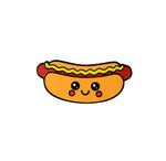 Load image into Gallery viewer, Kawaii Hot Dog Enamel Pin - Cute Hot Dog Pin by Real Sic